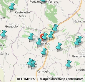 Mappa Via Cissello, 14036 Moncalvo AT, Italia (2.23733)