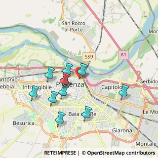 Mappa Via Fornace, 29121 Piacenza PC, Italia (1.73727)
