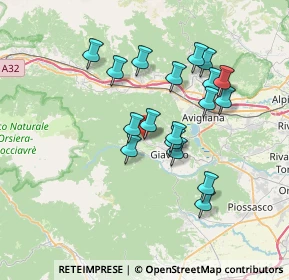 Mappa Via Trento, 10094 Giaveno TO, Italia (6.38611)