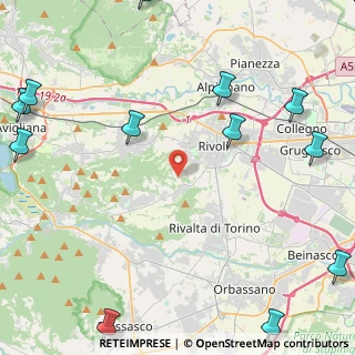 Mappa Via Pioi, 10098 Rivoli TO, Italia (6.83917)