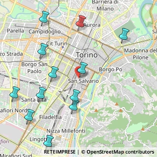 Mappa Via Emanuele Thesauro, 10125 Torino TO, Italia (2.60583)