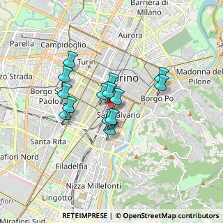Mappa Via Emanuele Thesauro, 10125 Torino TO, Italia (1.31071)