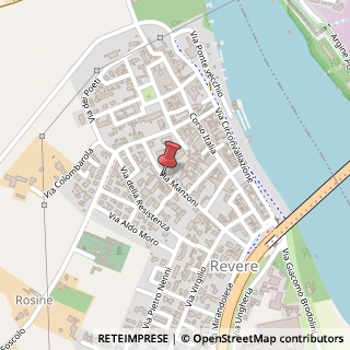 Mappa Via A. Manzoni, 13, 46036 Revere, Mantova (Lombardia)