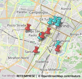 Mappa Via Giovanni da Verazzano, 10129 Torino TO, Italia (1.40833)