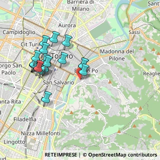 Mappa Via Volturno, 10133 Torino TO, Italia (1.964)