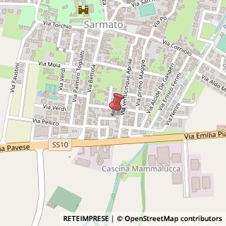 Mappa Via Caduti Libertà, 11, 29010 Sarmato, Piacenza (Emilia Romagna)