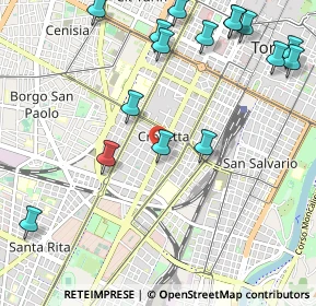 Mappa Corso Galileo Ferraris, 10129 Torino TO, Italia (1.32938)