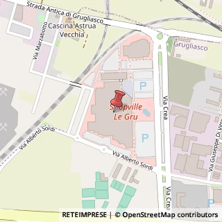 Mappa Via Crea 10 CC Le Gru, 10095 Grugliasco, Torino (Piemonte)