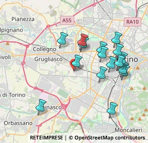 Mappa Via Crea 10 Centro Comm Shop Village Le Gru, 10095 Grugliasco TO, Italia (3.80625)