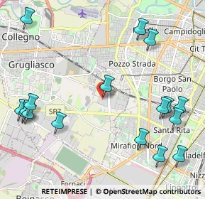 Mappa Via Crea 10 Centro Comm Shop Village Le Gru, 10095 Grugliasco TO, Italia (2.77647)