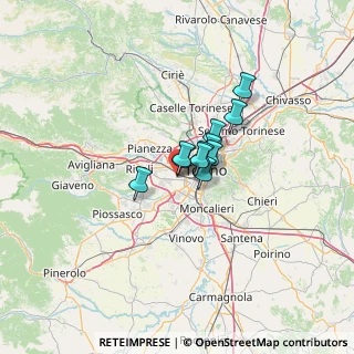 Mappa Via Crea 10 Cc Le Gru, 10095 Grugliasco TO, Italia (6.55727)