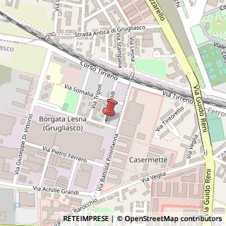 Mappa Via Rodi, 45, 10095 Grugliasco, Torino (Piemonte)