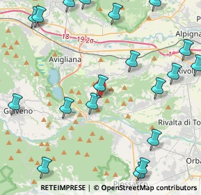 Mappa Via Principe della Cisterna, 10090 Reano TO, Italia (5.8655)