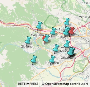 Mappa Via Principe della Cisterna, 10090 Reano TO, Italia (7.564)