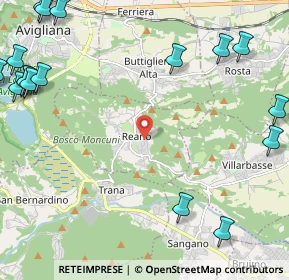 Mappa Via Principe della Cisterna, 10090 Reano TO, Italia (3.5935)