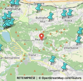 Mappa Via Principe della Cisterna, 10090 Reano TO, Italia (3.4695)