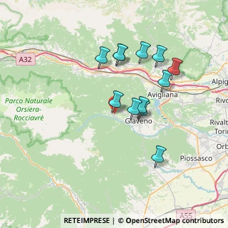 Mappa Via Magri, 10050 Coazze TO, Italia (6.51333)