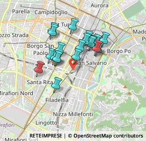 Mappa Via Achille Loria, 10028 Torino TO, Italia (1.398)
