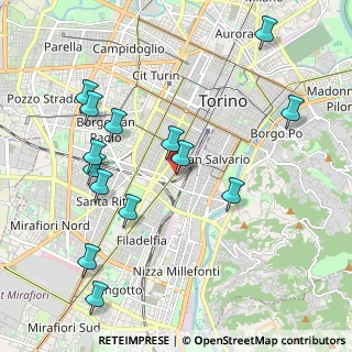 Mappa Via Achille Loria, 10028 Torino TO, Italia (2.24357)