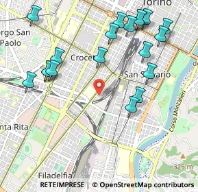 Mappa Via Achille Loria, 10028 Torino TO, Italia (1.2365)