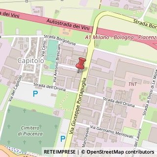 Mappa Via Giuseppe Portapuglia, 6, 29100 Piacenza, Piacenza (Emilia Romagna)