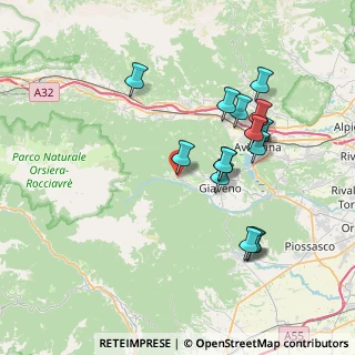 Mappa Via Matteotti, 10050 Coazze TO, Italia (7.30375)