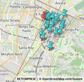 Mappa Corso N. Rosselli C. E, 10128 Torino TO, Italia (1.5225)