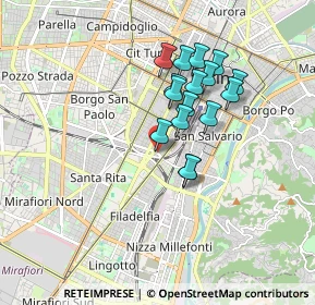 Mappa Corso N. Rosselli C. E, 10128 Torino TO, Italia (1.405)