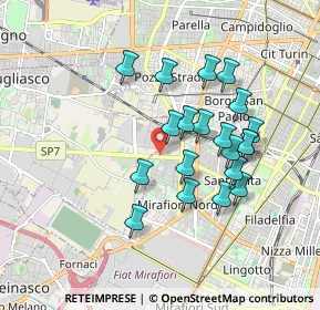 Mappa Via Giuseppe Grosso, 10136 Torino TO, Italia (1.6155)