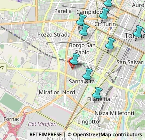 Mappa Via Monfalcone, 10136 Torino TO, Italia (2.73667)