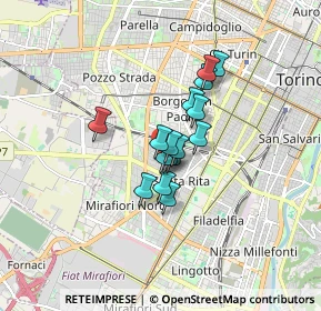 Mappa Via Monfalcone, 10136 Torino TO, Italia (1.02938)