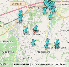 Mappa Via Roma, 27044 Canneto Pavese PV, Italia (2.5415)