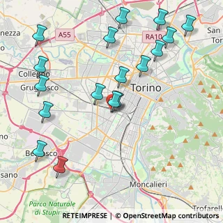 Mappa Torino centro, 10100 Torino TO, Italia (4.92353)