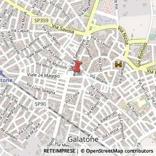 Mappa Viale XXIV Maggio, 20, 73044 Galatone, Lecce (Puglia)
