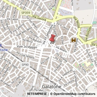 Mappa Via Spirito Santo, 18, 73044 Galatone, Lecce (Puglia)