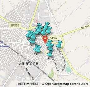 Mappa Via Vittorio Veneto, 73044 Galatone LE, Italia (0.292)