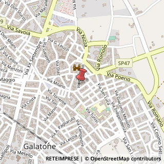 Mappa Via G. Garibaldi, 46, 73044 Galatone, Lecce (Puglia)