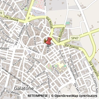 Mappa Via G. Garibaldi, 29, 73044 Galatone, Lecce (Puglia)