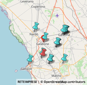 Mappa Via G. Garibaldi, 73044 Galatone LE, Italia (7.08688)