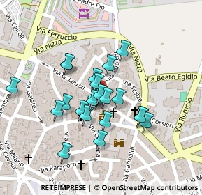 Mappa Via Chiesa, 73044 Galatone LE, Italia (0.07083)