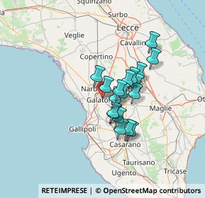 Mappa Via A. Pagliarulo, 73044 Galatone LE, Italia (10.15556)