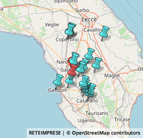 Mappa Piazza Itria, 73044 Galatone LE, Italia (10.58556)