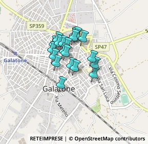 Mappa Piazza Itria, 73044 Galatone LE, Italia (0.313)