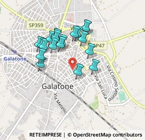 Mappa Piazza Itria, 73044 Galatone LE, Italia (0.4255)