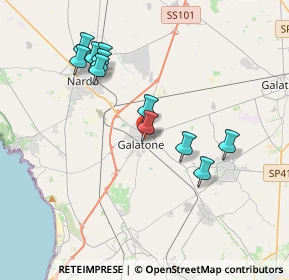 Mappa Via A. Pagliarulo, 73044 Galatone LE, Italia (3.86545)