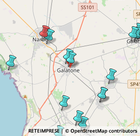 Mappa Piazza Itria, 73044 Galatone LE, Italia (6.18235)