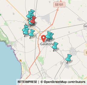 Mappa Via Pietro Siciliani, 73044 Galatone LE, Italia (3.6325)