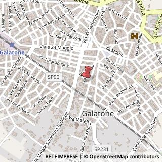 Mappa Via Fratelli Cairoli, 19, 73044 Galatone, Lecce (Puglia)