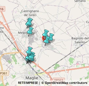 Mappa Via Margottini, 73020 Cursi LE, Italia (1.82846)