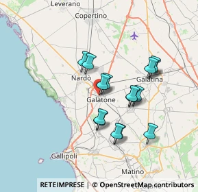 Mappa Via Victorio Bachelet, 73044 Galatone LE, Italia (6.35)